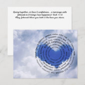 Carte Postale JW Happy Anniversary Card Heart dans les nuages (Devant / Derrière)