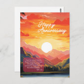 Carte Postale JW Happy Anniversary Card pour les Témoins de Jého (Devant / Derrière)