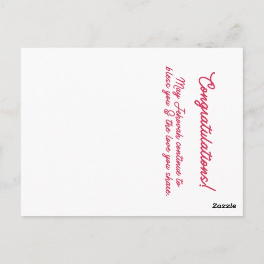 Carte Postale JW Happy Anniversary Card pour les Témoins de Jého (Dos)