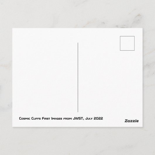 Carte Postale JWST James Webb télescope spatial Cosmique (Dos)