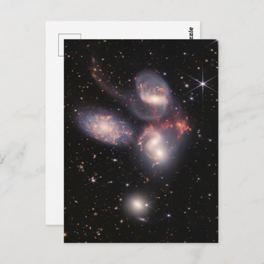 Carte Postale JWST James Webb Télescope spatial Quintet de Steph (Devant / Derrière)