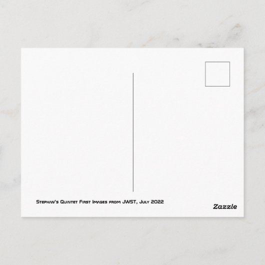 Carte Postale JWST James Webb Télescope spatial Quintet de Steph (Dos)