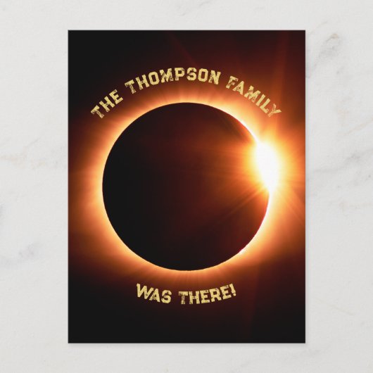 Carte Postale J'Y Étais Total Éclipse Solaire 8 Avril 2024 (Devant)