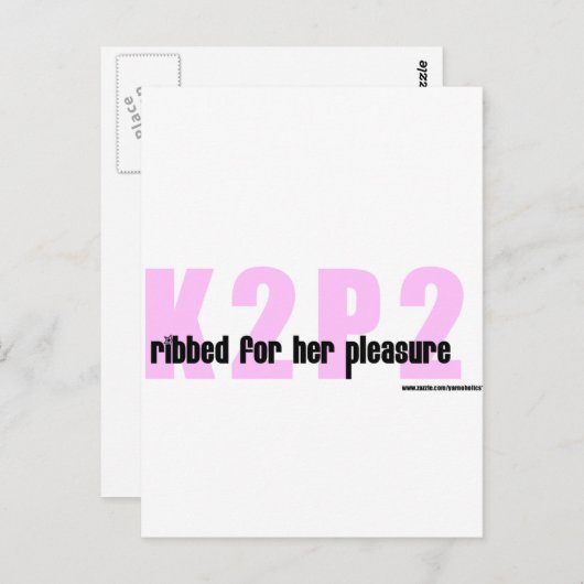 Carte Postale K2P2 Ribbed (Devant / Derrière)