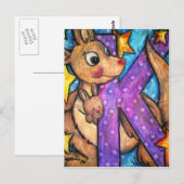 Carte Postale K est Kangaroo (Devant / Derrière)