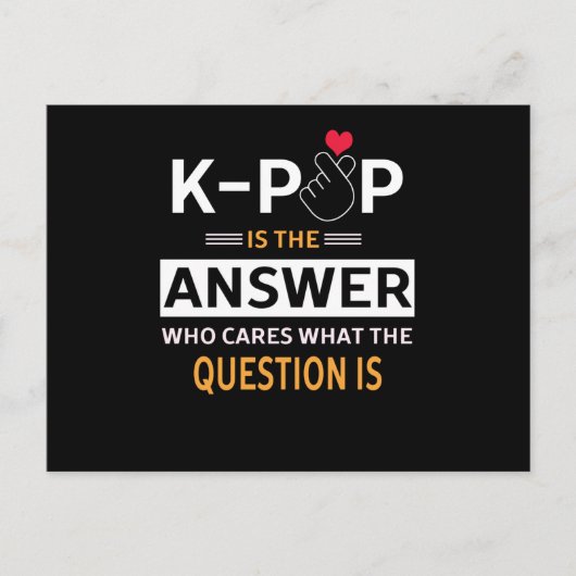 Carte Postale K-POP toute la journée (Devant)