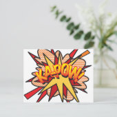 Carte Postale KA-POW Amusant Art Pop Bande Dessinée Rétro (Debout devant)