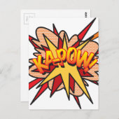 Carte Postale KA-POW Amusant Art Pop Comic Retro (Devant / Derrière)