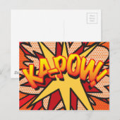 Carte Postale KA-POW Amusement Art Pop Retro Bande Dessinée (Devant / Derrière)