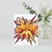 Carte Postale KA-POW Amusement Rétro Bande Dessinée Pop Art (Debout devant)