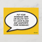 Carte Postale KA-POW Fun Retro Comic Book Pop art (Dos)