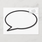 Carte Postale KA-POW Votre bulle de discours de message Fun Retr (Dos)