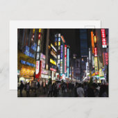 Carte Postale Kabukichō Tokyo Neons par nuit (Devant / Derrière)