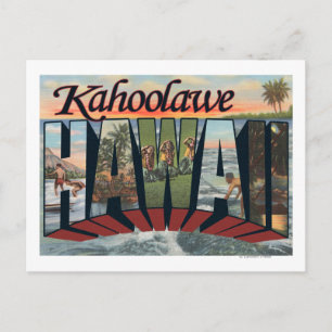 Carte Postale Kahoolawe, Hawaii - Scènes de grandes lettres