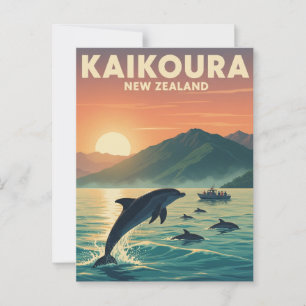 Carte Postale Kaikoura Nouvelle-Zélande Dolphins Voyage