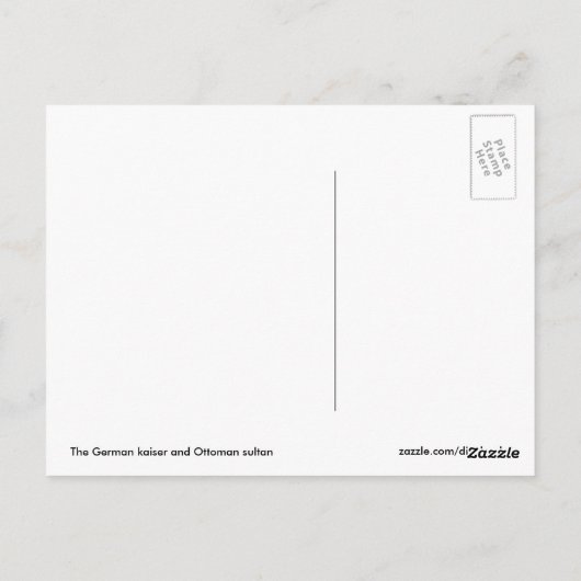 Carte Postale Kaiser et Sultan (Dos)