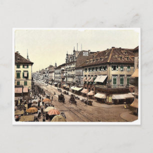 Carte Postale Kaiser Strasse, Karlsruhe, Baden, Allemagne classi