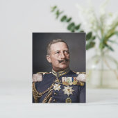 Carte Postale Kaiser Wilhelm II 1908 coloré (Debout devant)