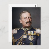 Carte Postale Kaiser Wilhelm II 1908 coloré (Devant / Derrière)