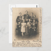 Carte Postale KAISER WILHELM II avec sa famille #017D (Devant / Derrière)
