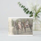 Carte Postale Kaiser Wilhelm II & impératrice sur chevaux #037SS (Debout devant)