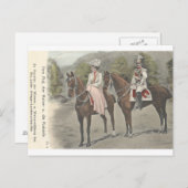Carte Postale Kaiser Wilhelm II & impératrice sur chevaux #037SS (Devant / Derrière)
