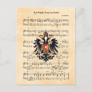 Carte Postale Kaiserhymne, Hymne de l'empereur autrichien