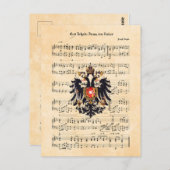 Carte Postale Kaiserhymne, Hymne de l'empereur autrichien (Devant / Derrière)