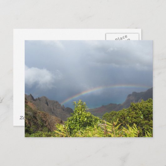 Carte postale Kalalau Rainbow (Devant / Derrière)