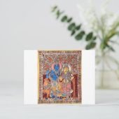 CARTE POSTALE KALAMKARI RADHA KRISHNA PEINTURE (Debout devant)