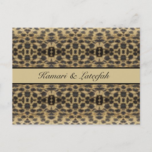 Carte Postale KaleidoCheetah, personnalisé (Devant)