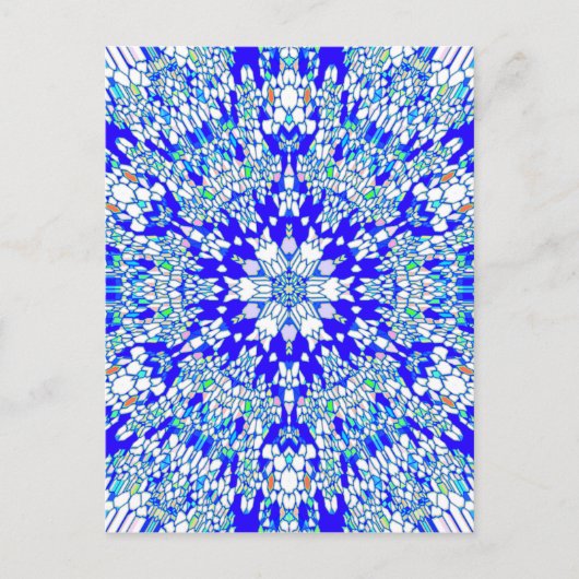 Carte Postale Kaleidoscope bleu (Devant)