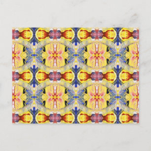 Carte Postale Kaleidoscope bleu jaune