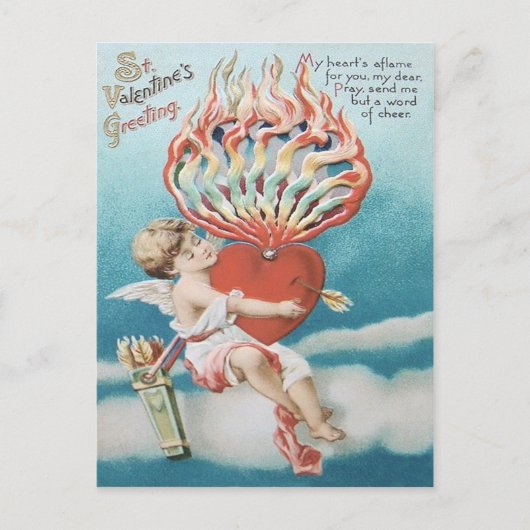 Carte Postale Kaleidoscope Cupidon Incendie Coeur (Devant)