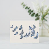 Carte Postale Kaleidoscope de papillons bleus japonais (Debout devant)