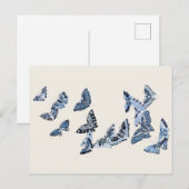 Carte Postale Kaleidoscope de papillons bleus japonais (Devant / Derrière)