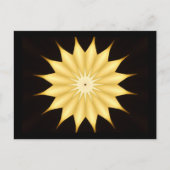 Carte Postale Kaleidoscope Design Bright Yellow Star (Devant)