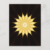 Carte Postale Kaleidoscope Design Bright Yellow Star (Devant)