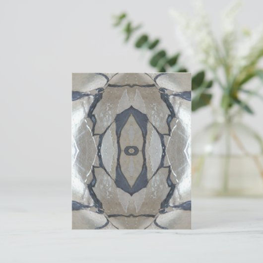 Carte Postale Kaleidoscope Design Motif clair et gris foncé (Debout devant)