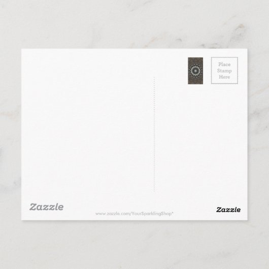 Carte Postale Kaleidoscope Design noir gris bleu blanc (Dos)