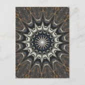 Carte Postale Kaleidoscope Design noir gris bleu blanc (Devant)