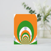 Carte Postale Kaleidoscope du drapeau de l'Inde : Unité et patri (Debout devant)