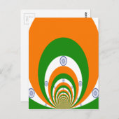 Carte Postale Kaleidoscope du drapeau de l'Inde : Unité et patri (Devant / Derrière)