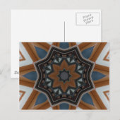 Carte Postale Kaléidoscope étoile marron (Devant / Derrière)