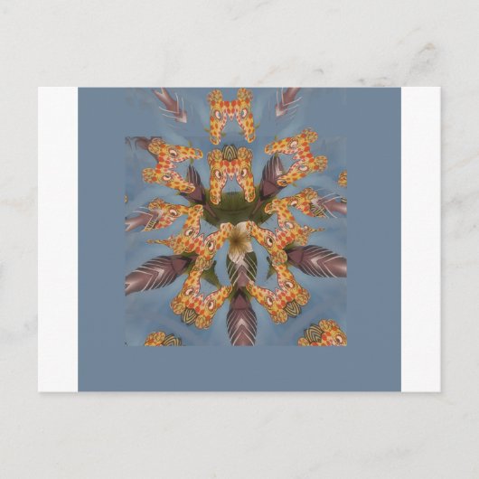 Carte Postale Kaleidoscope Giraffe Mandala : Safari Art Abstrait (Devant)