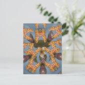 Carte Postale Kaleidoscope Giraffe Mandala : Safari Art Abstrait (Debout devant)