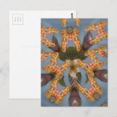 Carte Postale Kaleidoscope Giraffe Mandala : Safari Art Abstrait (Devant / Derrière)