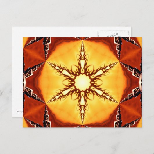 Carte Postale Kaleidoscope Mandala (Devant / Derrière)