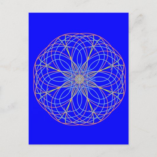Carte Postale Kaleidoscope Mandala Art Blue (Devant)