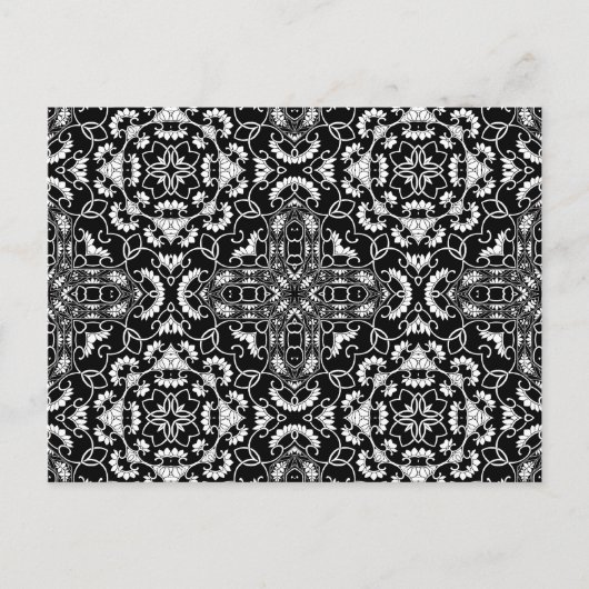 Carte postale Kaleidoscope noir et blanc (Devant)